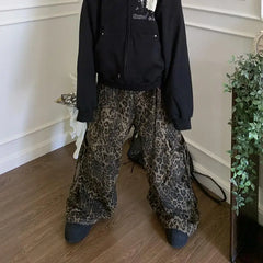 Men's Tokyo Baggy Leopard Cargo Trousers