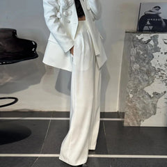 Luxe Floral Blazer & Wide-Leg Pant Set