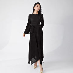 Luxe Plissé Pleated Midi Dress