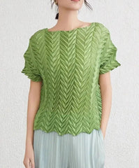 Luxury Crinkled Pleats Top