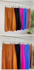 Plissé Pleated Wide-Leg Trousers
