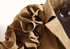 Luxury Ruffle Trench Coat