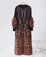 Luxury Plissé Ruffle Dress