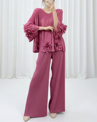 Luxurious Pleated Pants Set