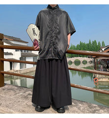 New! Men's Ninja 2 Piece Wide Leg Pants Set