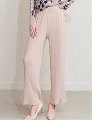 Pleated Wide-Leg Trousers