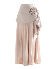 Luxury 3D Floral Plissé Skirt