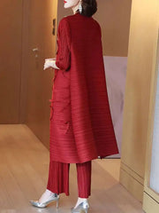 Luxury Pleated Wide Leg Pants & Top