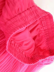 Couture Pleated Tulle Ruffle Skirt