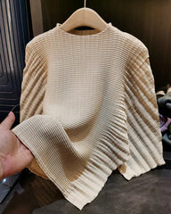 Elegant Accordion Pleated Top