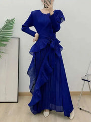 Luxury Plissé Waterfall Dress