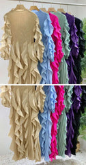 Luxurious Plissé Ruffles Dress