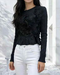 Luxury Crinkle Pleated Top