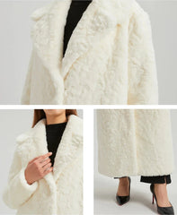 Women's Elegant Fluffy Faux Fur Long Coat