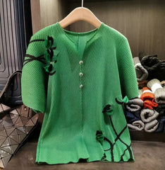 Luxury Pleated Stretchy Blouse
