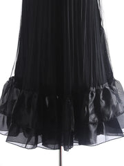 Luxury Pleated Tulle Maxi Skirt