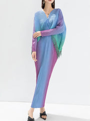 Truly Pleated Batwing Midi Dress