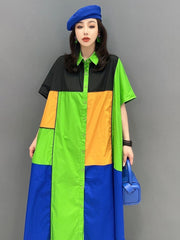 Chic Classique Oversized Colorblock Dress