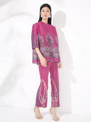 Truly Pleated Fitted Pant Set