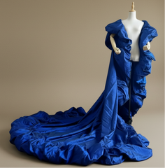 Elegant Floor-Length Train Cape