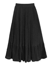 Pleated Crepe Maxi Skirt