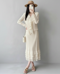 Luxury Petite Plissé Skirt Set