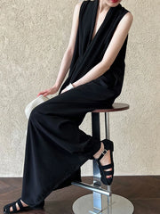 Minimalist Draped Sleeveless Dress