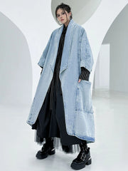 Oversized Avant-Garde Denim Coat