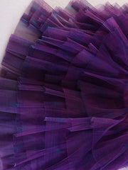 Asymmetric Tiered Tulle Ruffle Skirt