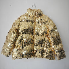 High-Fashion Men's Sequin Bomber Jacket