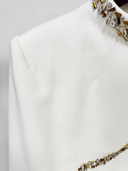 Embellished Cape Overlay Dress