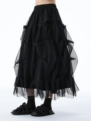 Luxury Black Tiered Tulle Skirt