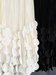 Luxury Petal Appliqué Tulle Skirt