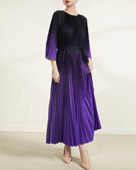 Luxury Pleated Ombre Dress