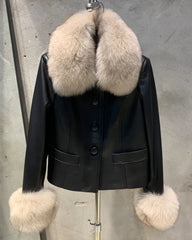 Couture Sheepskin & Fox Fur Jacket