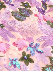 Luxury Floral Sequin Skirt