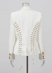Luxury Laced-Up Back Blazer