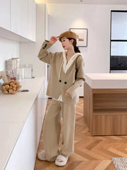 Women's Cozy Luxe Knitted Two Piece Loungewear Set