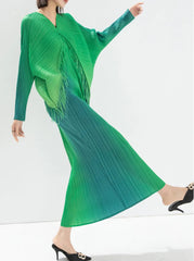 Truly Pleated Batwing Midi Dress