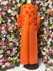 Luxury Pleats Floral Formal Dress
