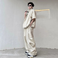 Men's Japanese Streetwear Baggy 2-Piece Set