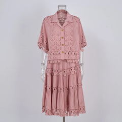 Luxe Butterfly Embroidered Top & Skirt