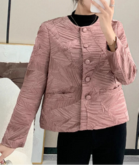 Luxury Pleated Textured Jacket