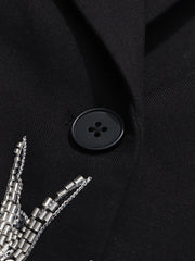 Sequin Applique Formal Blazer
