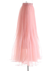 Luxury High-Waist Maxi Tulle Skirt