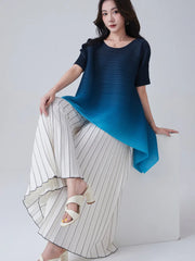 Truly Pleated Ombre Tunic Top