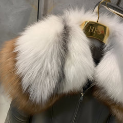 Luxury Lambskin & Fox Fur Jacket