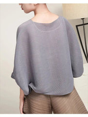 Batwing Pleated Blouse Top