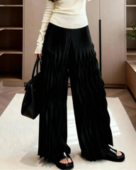 Plisse Fluid Wide-Leg Pant