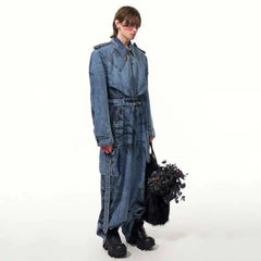 Men's Premium Denim Utility Jumpsuit